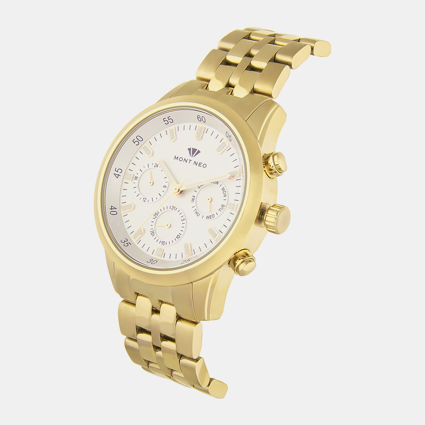Men's Silver Chronograph Stainless Steel Watch 1030M-M2203