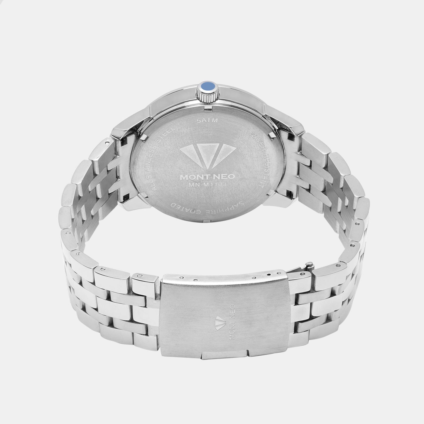 Men's Elegant Silver Analog Stainless Steel Watch 7019E-M1103