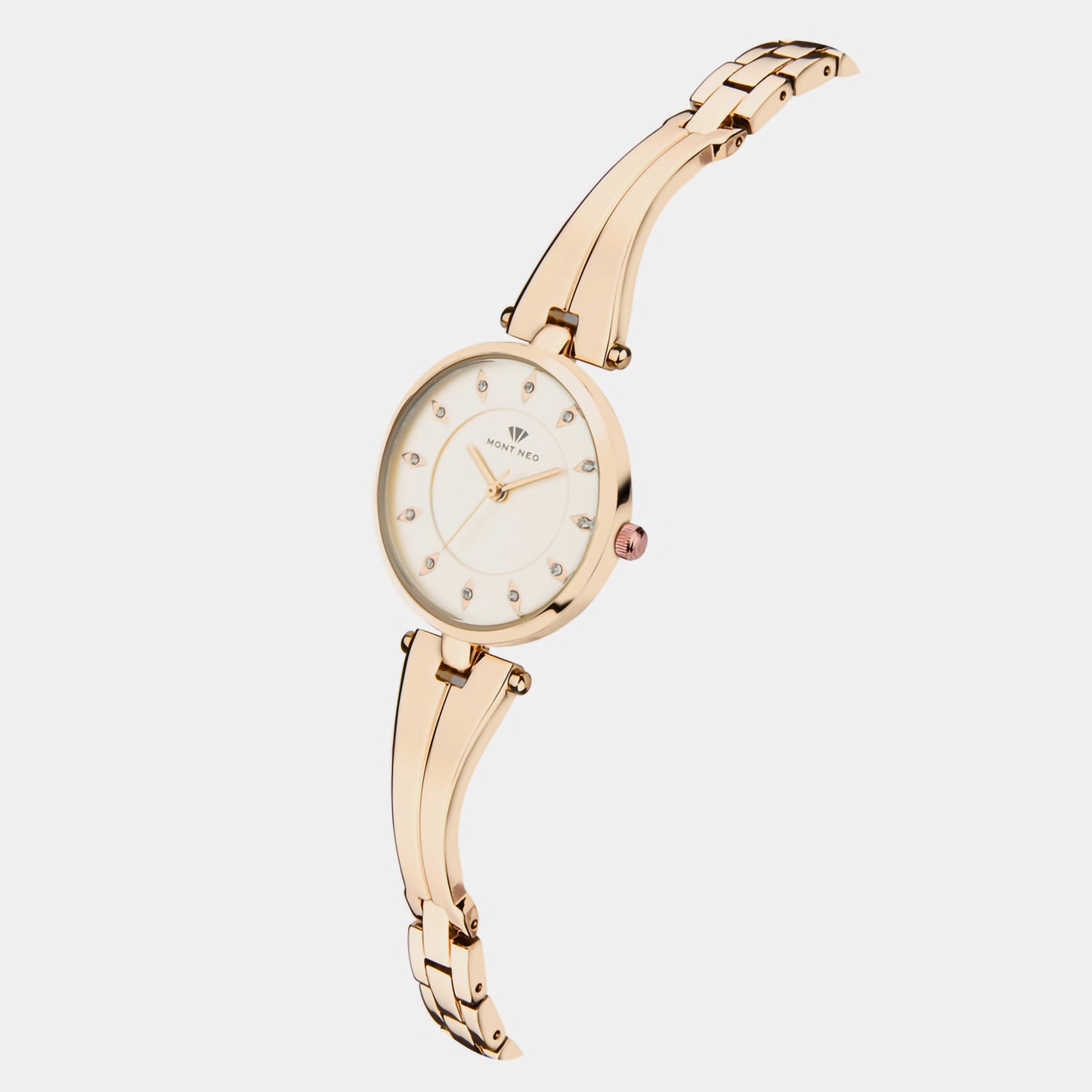 Women's Champagne Analog Stainless Steel Watch 2003T-M0208