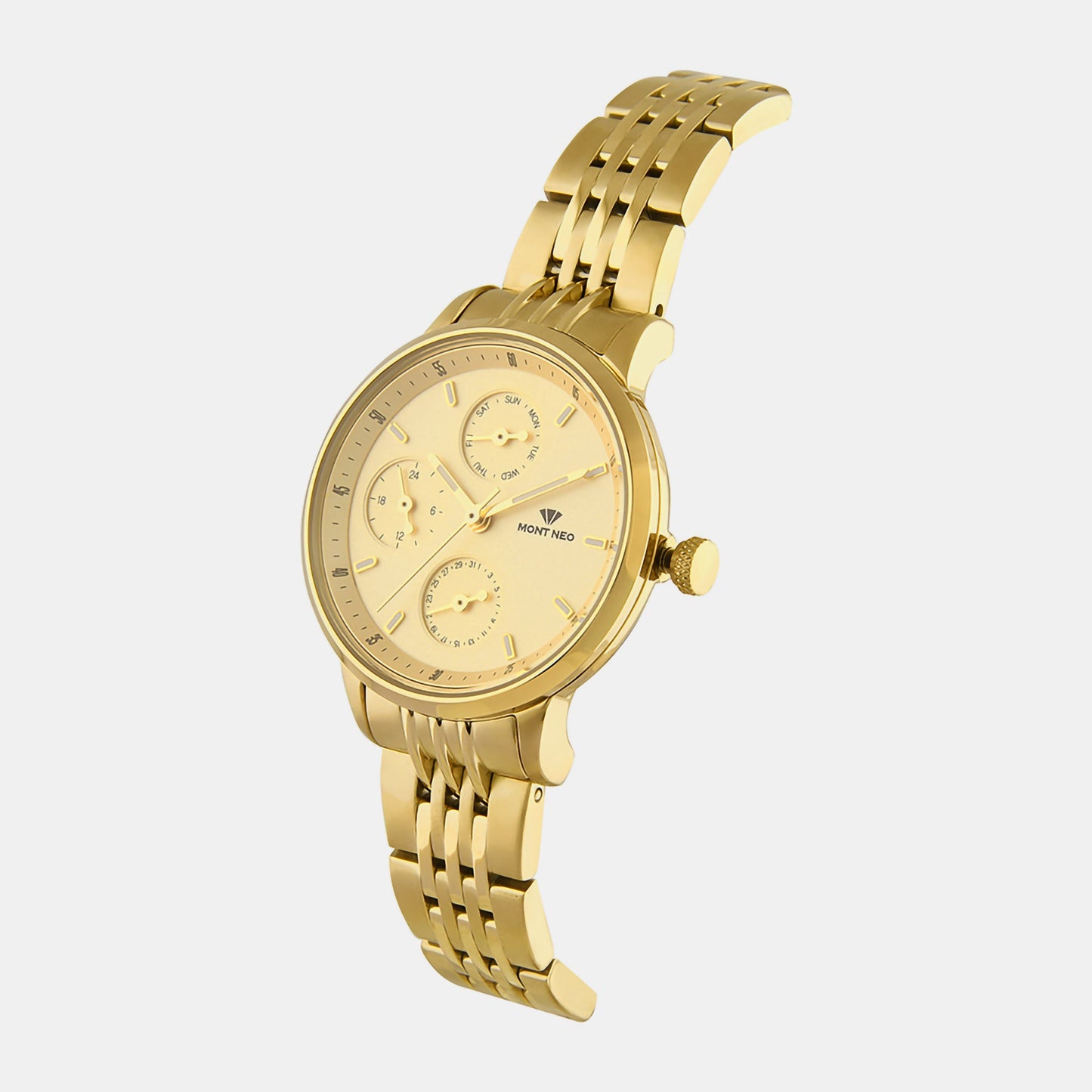 Women's Champagne Chronograph Stainless Steel Watch L7005M-M2208