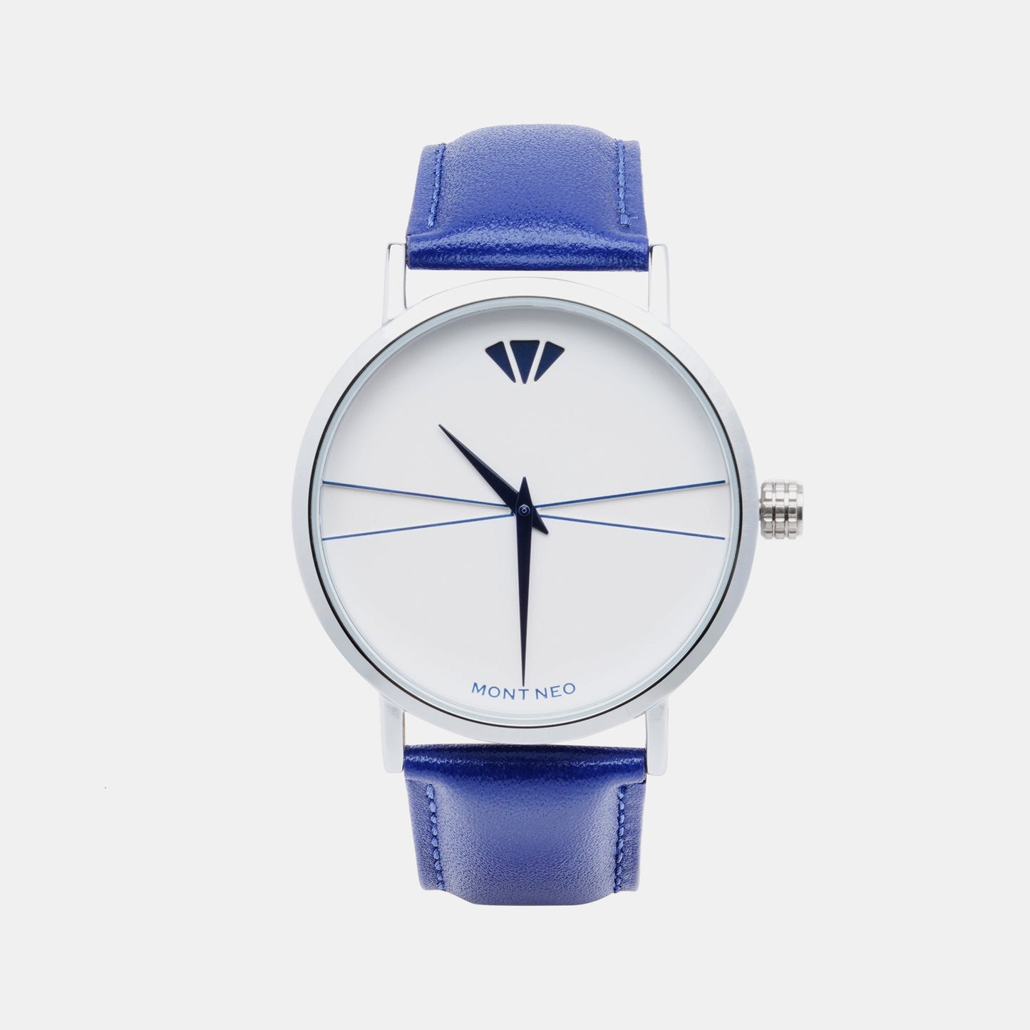 Men's Elegant Silver Analog Leather Watch 8005T-L1105