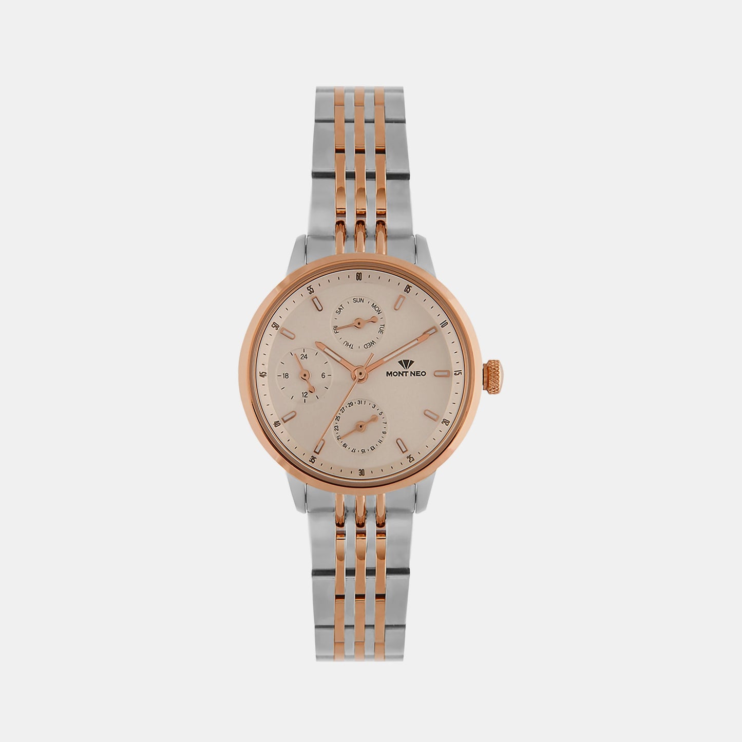 Women's Silver Chronograph Stainless Steel Watch L7005M-M1303