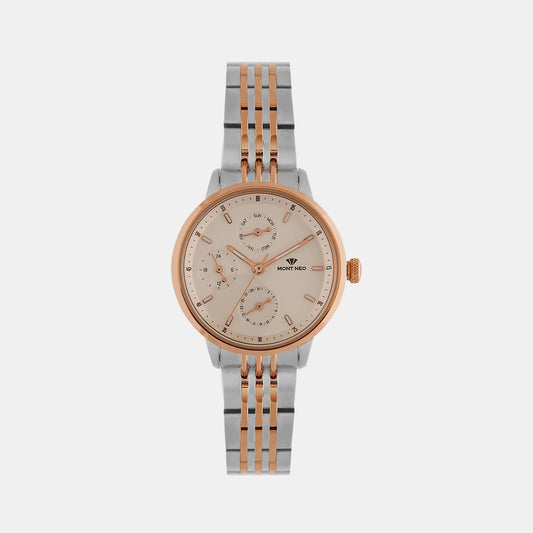 Women's Silver Chronograph Stainless Steel Watch L7005M-M1303