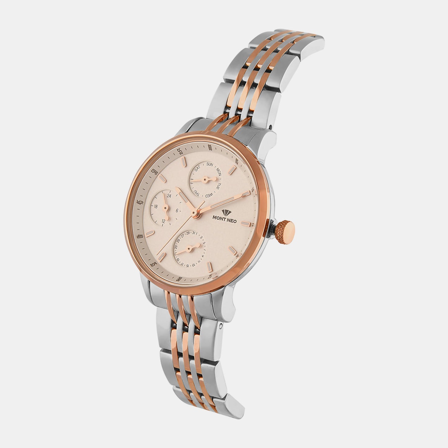 Women's Silver Chronograph Stainless Steel Watch L7005M-M1303