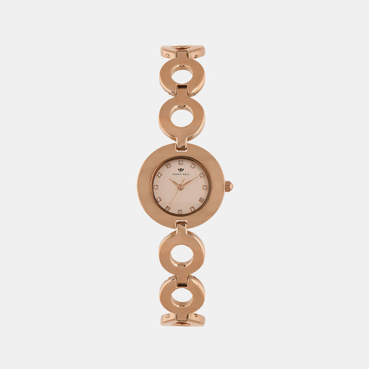 Women's Rose Gold Analog Stainless Steel Watch 2015T-M3307