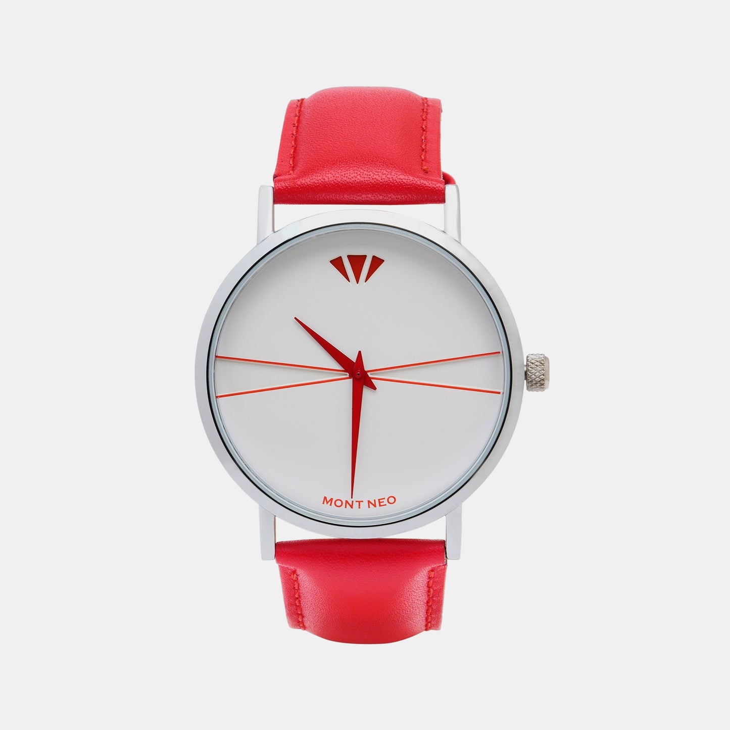 Men's Chic Silver Analog Leather Watch 8005T-L1112