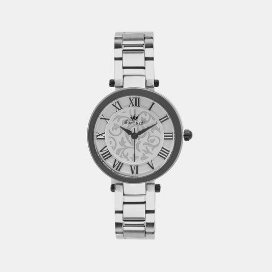 Women's Chic Silver Analog Stainless Steel Watch 7502T-M1403