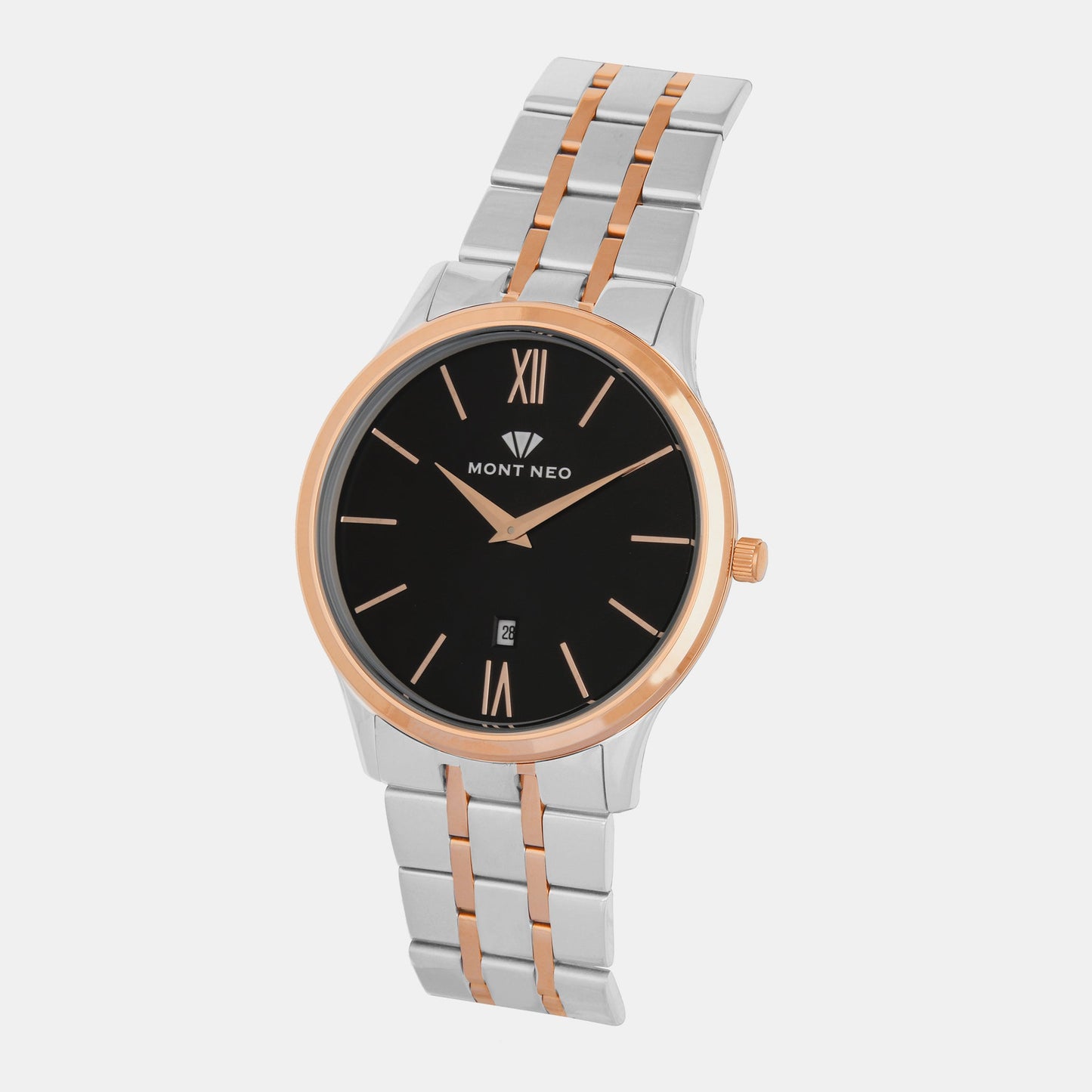 Men's Black Analog Stainless Steel Watch 1035E-M1304