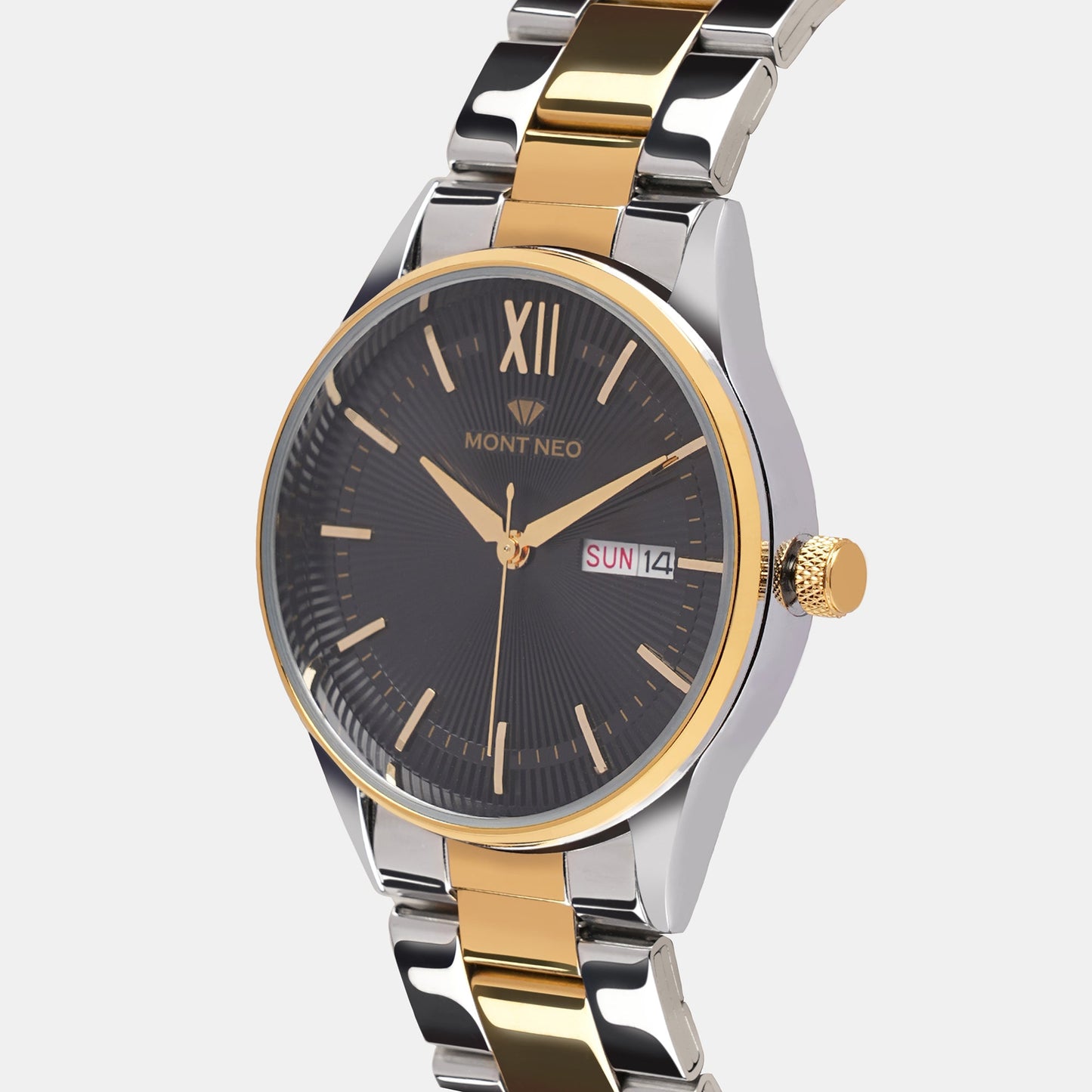 Men's Modern Black Analog Stainless Steel Watch 8007T-M1204