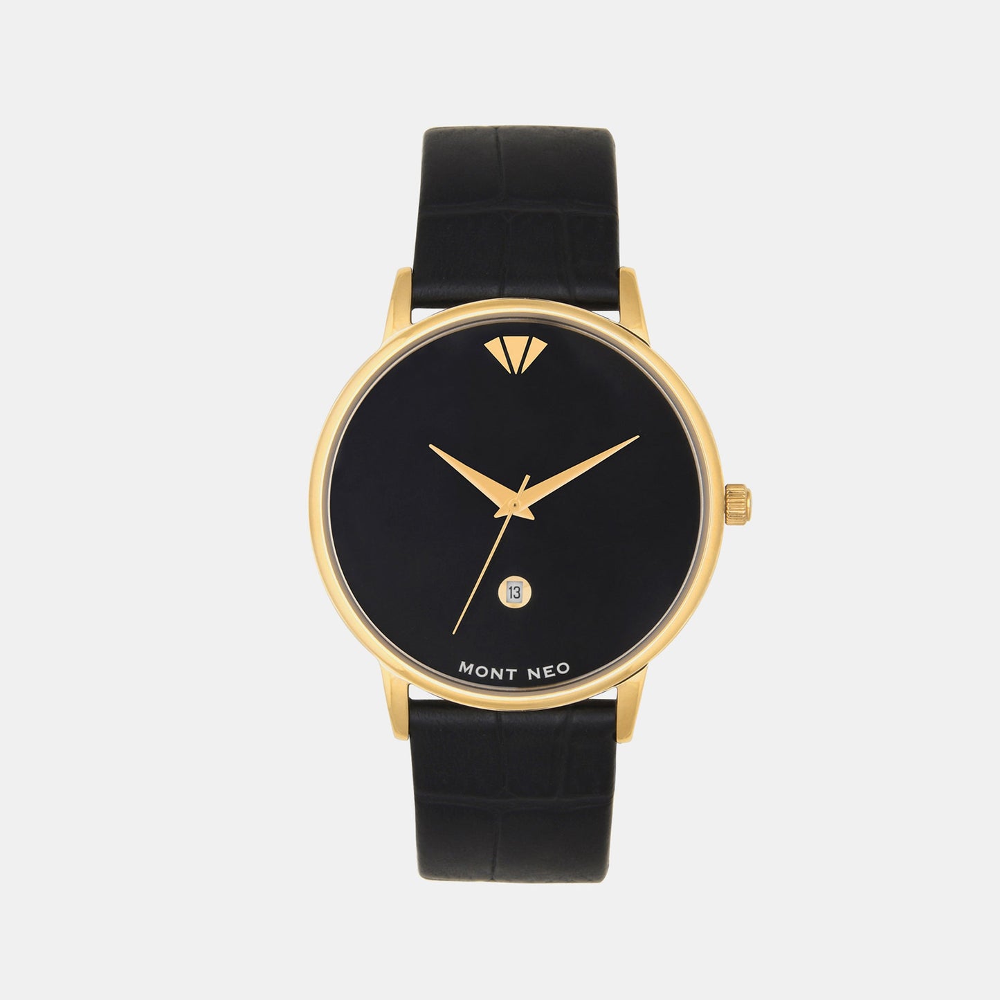 Men's Black Analog Leather Watch G1034E-L2204