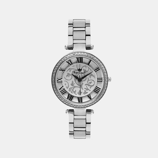 Women's Timeless Silver Analog Stainless Steel Watch 7503T-M1103
