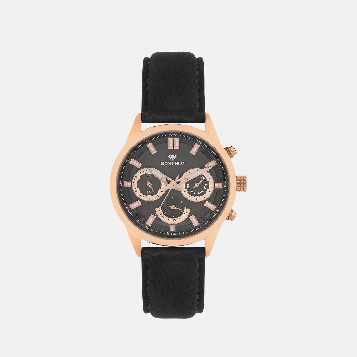 Men's Grey Chronograph Leather Watch 7007C-L3316-04