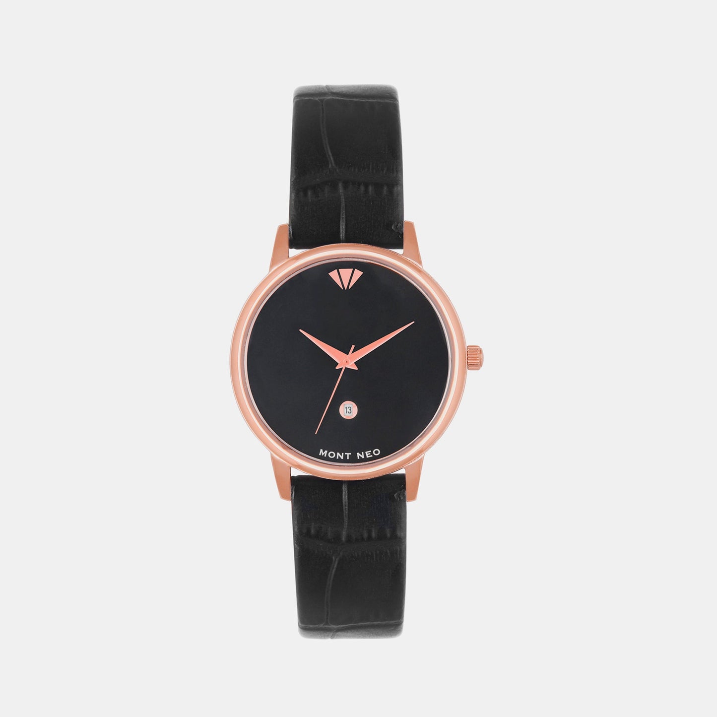 Women's Black Analog Leather Watch L1034E-L3304
