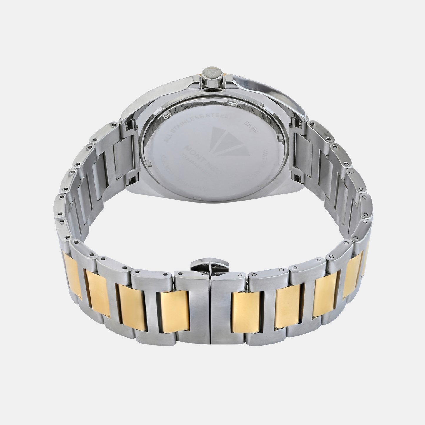 Men Quartz Silver Dial Analog Stainless Steel Watch 3514M-M1203
