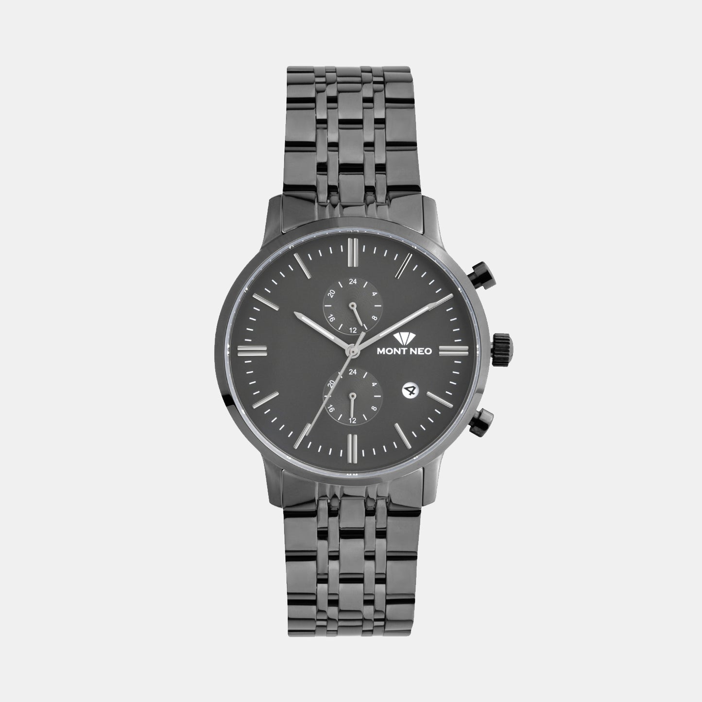 Men Quartz Gun Dial Multi-Function Metal Watch 3515E-M8816