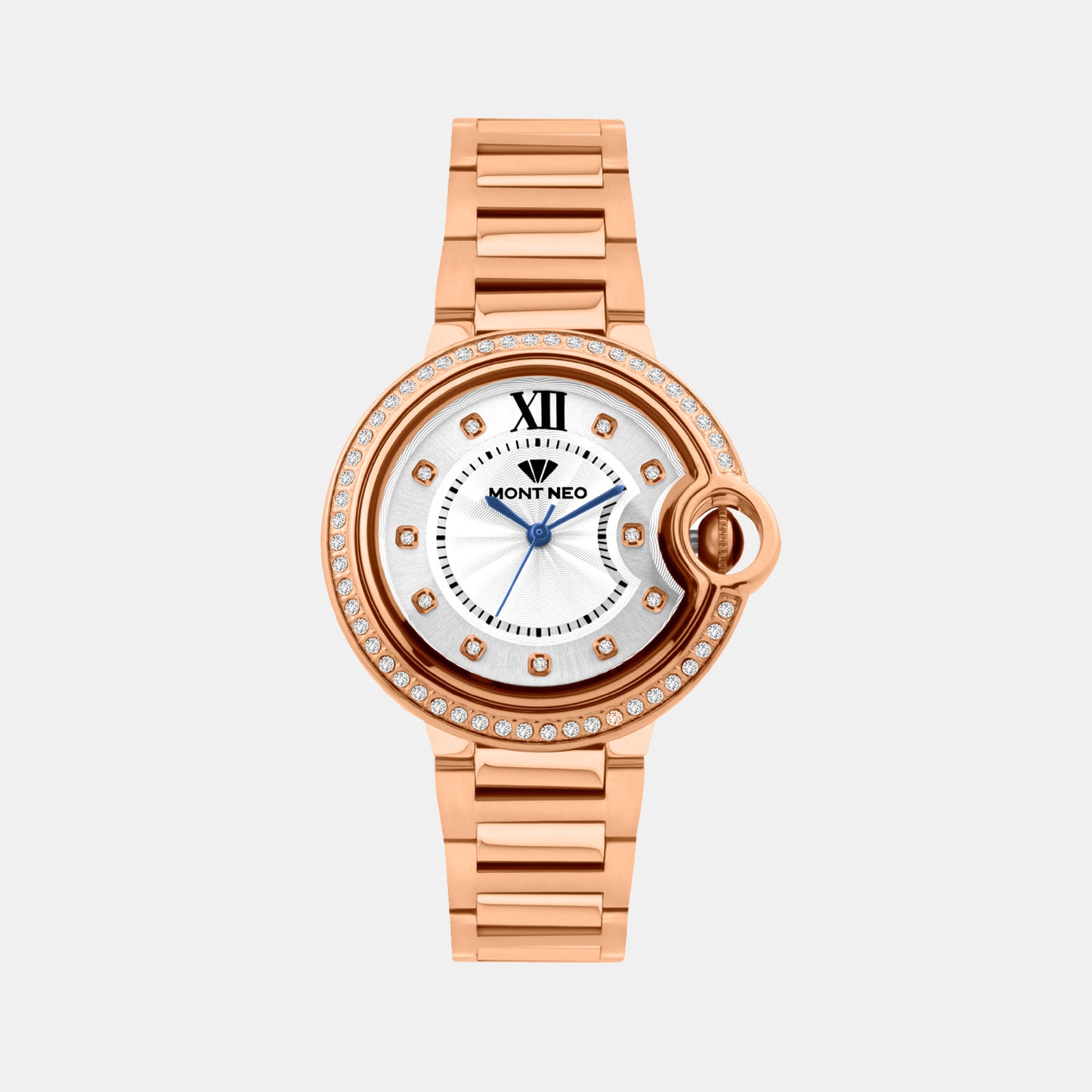 Women Quartz Silver Dial Analog Metal Watch 4510B-M3303