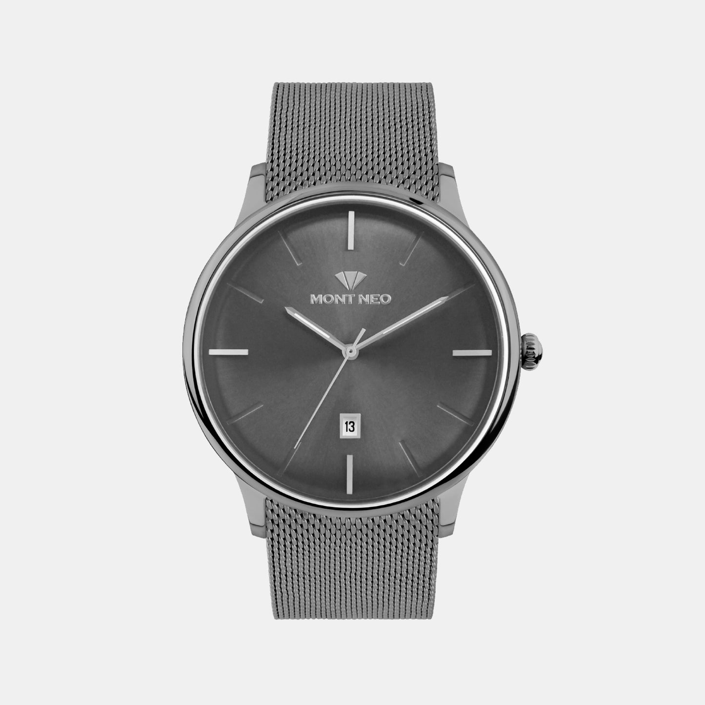 Men Quartz Gun Dial Analog Mesh Watch G1052E-B8816