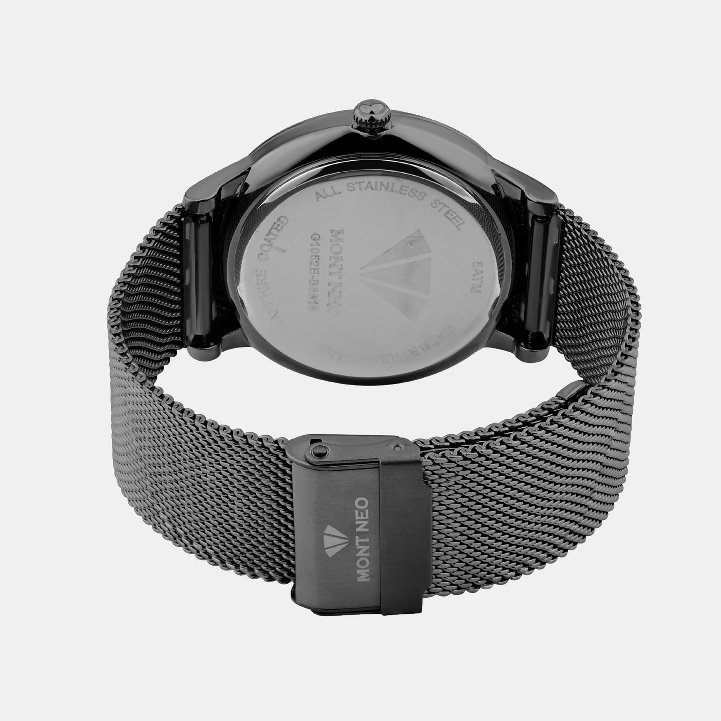 Men Quartz Gun Dial Analog Mesh Watch G1052E-B8816