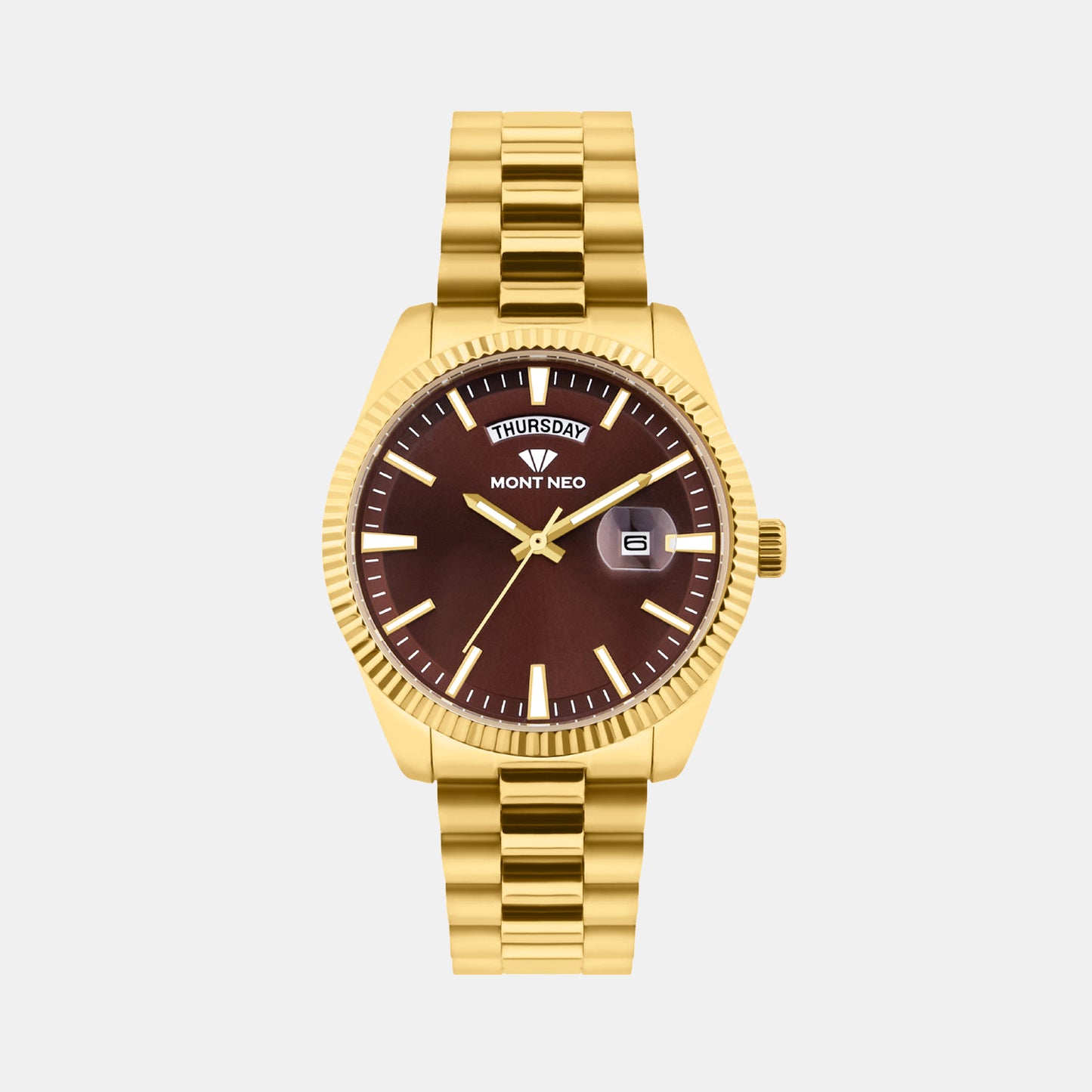 Men Quartz Red Dial Analog Stainless Steel Watch G3505D-M2212