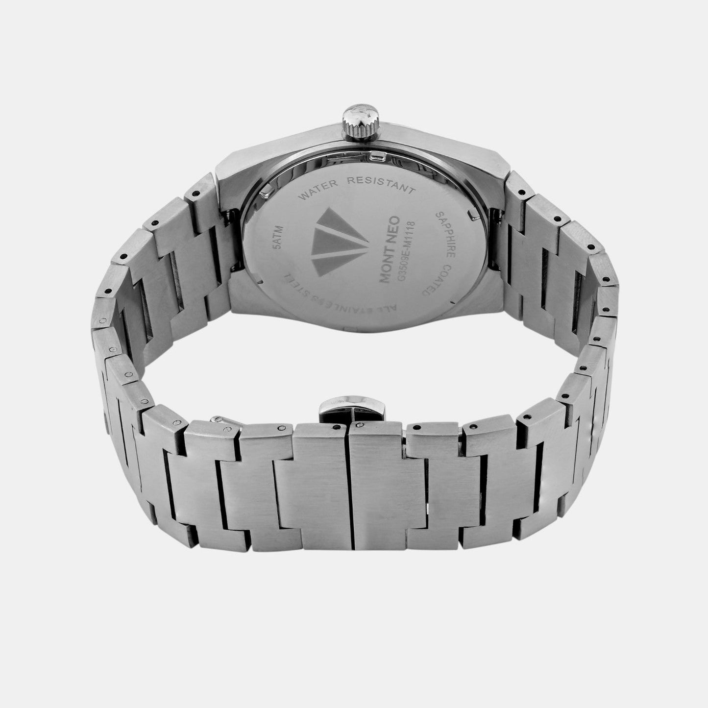 Men Quartz Blue And Green Dial Analog Metal Watch 3509E-M1118