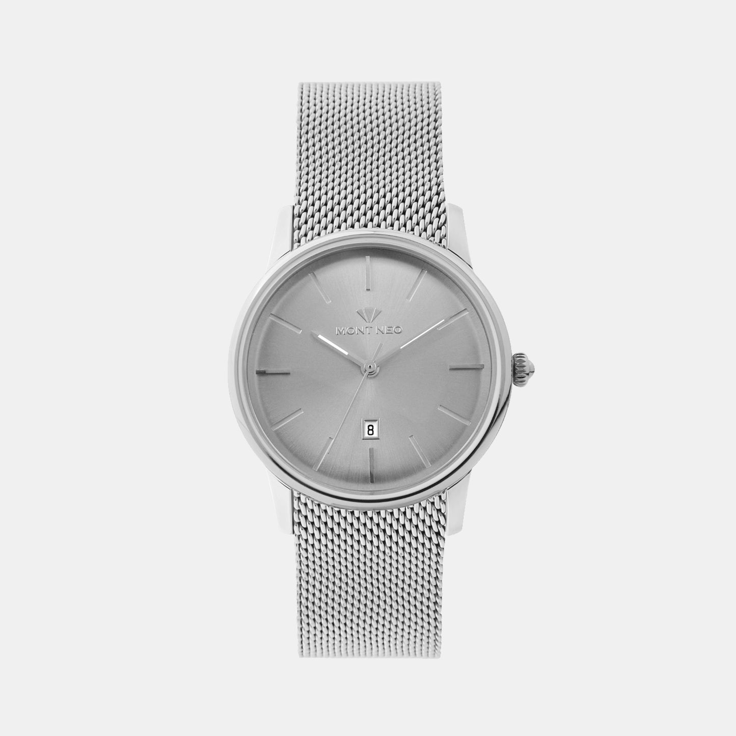 Women Quartz Silver Dial Analog Mesh Watch L1052E-B1103