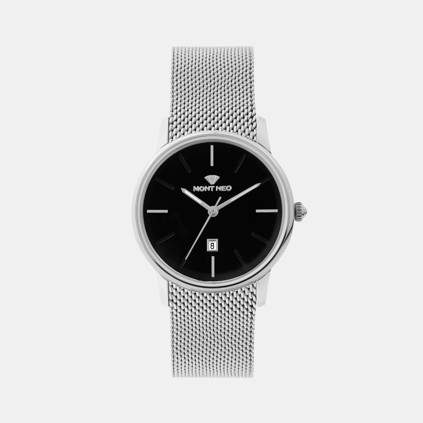 Women Quartz Black Dial Analog Mesh Watch L1052E-B1104