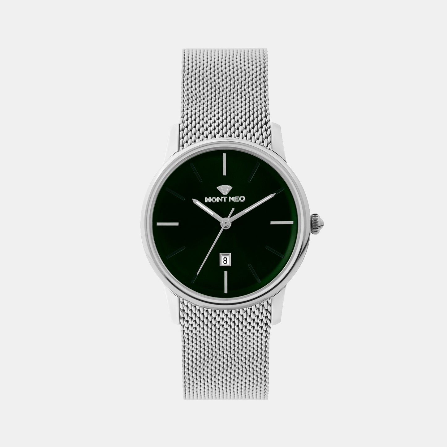 Women Quartz Green Dial Analog Mesh Watch L1052E-B1114