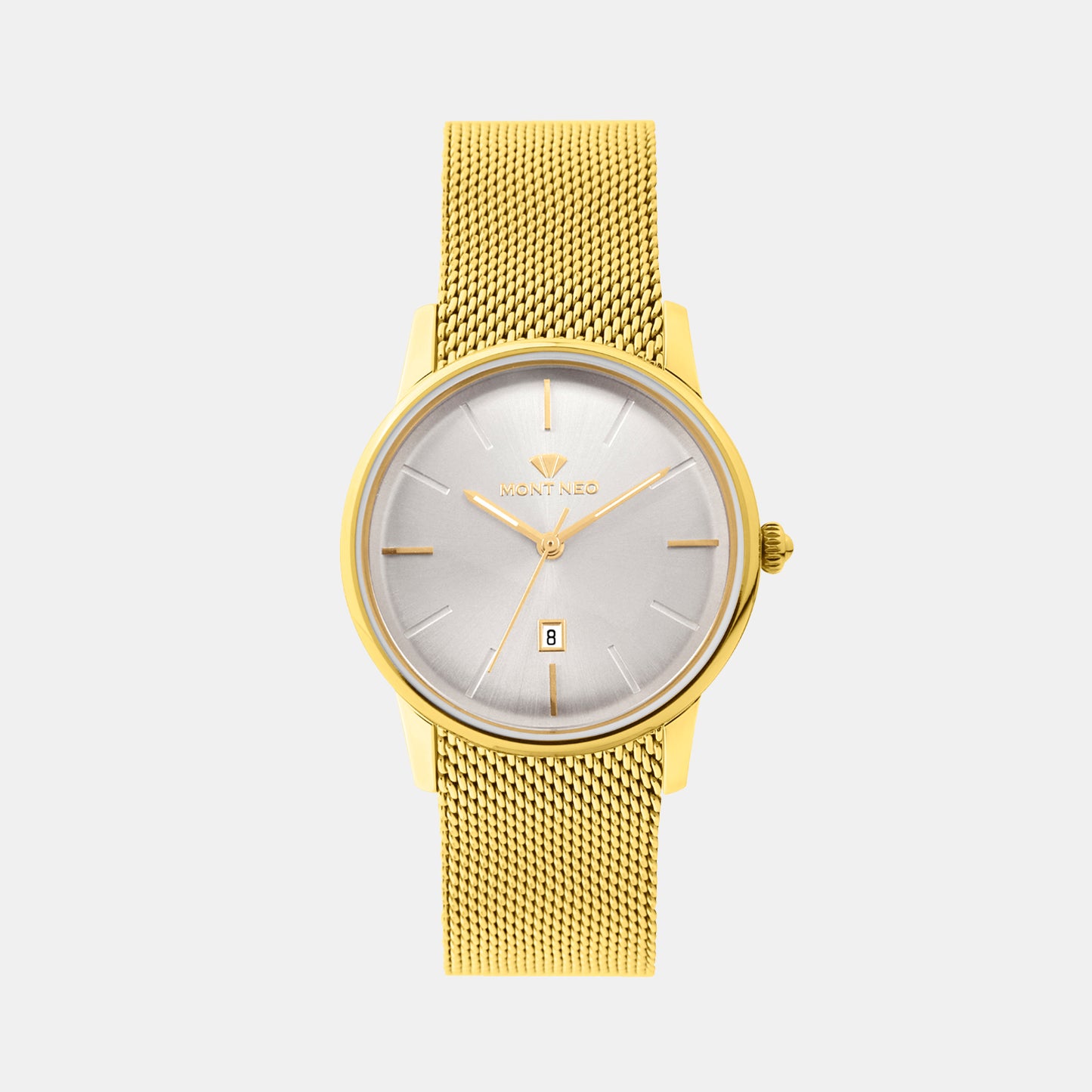 Women Quartz Silver Dial Analog Mesh Watch L1052E-B2203