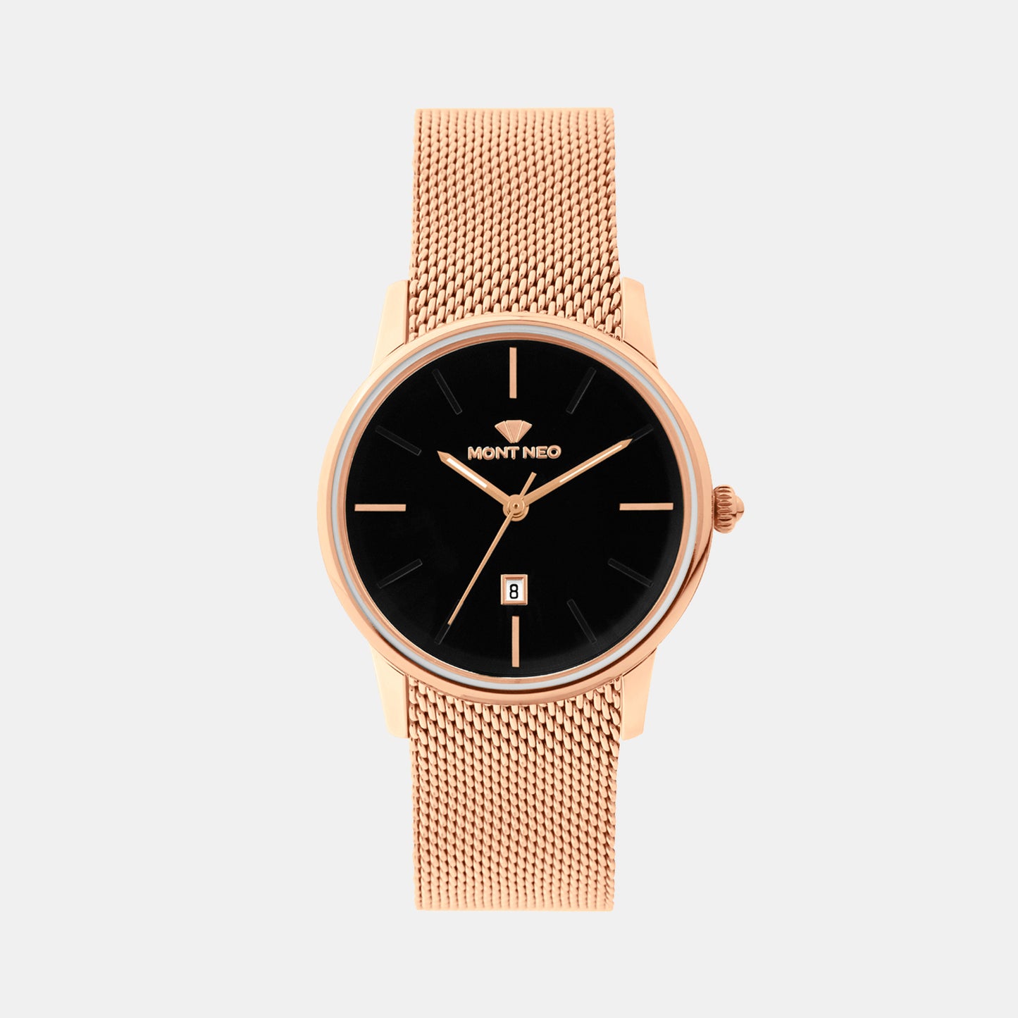 Women Quartz Black Dial Analog Mesh Watch L1052E-B3304