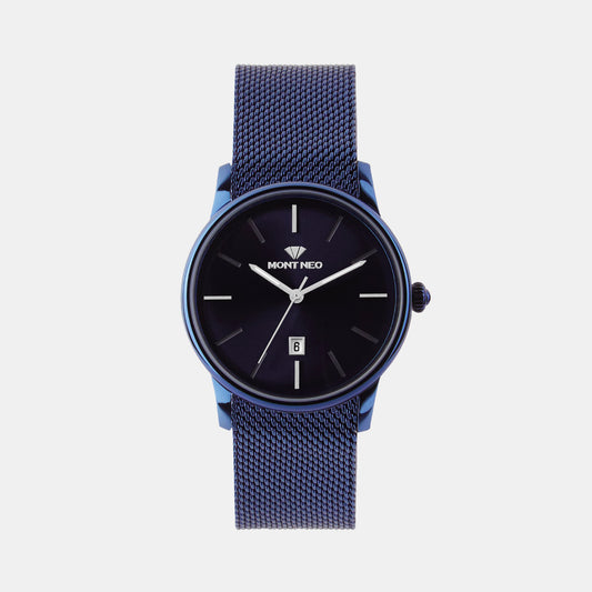 Women Quartz Blue Dial Analog Mesh Watch L1052E-B5505