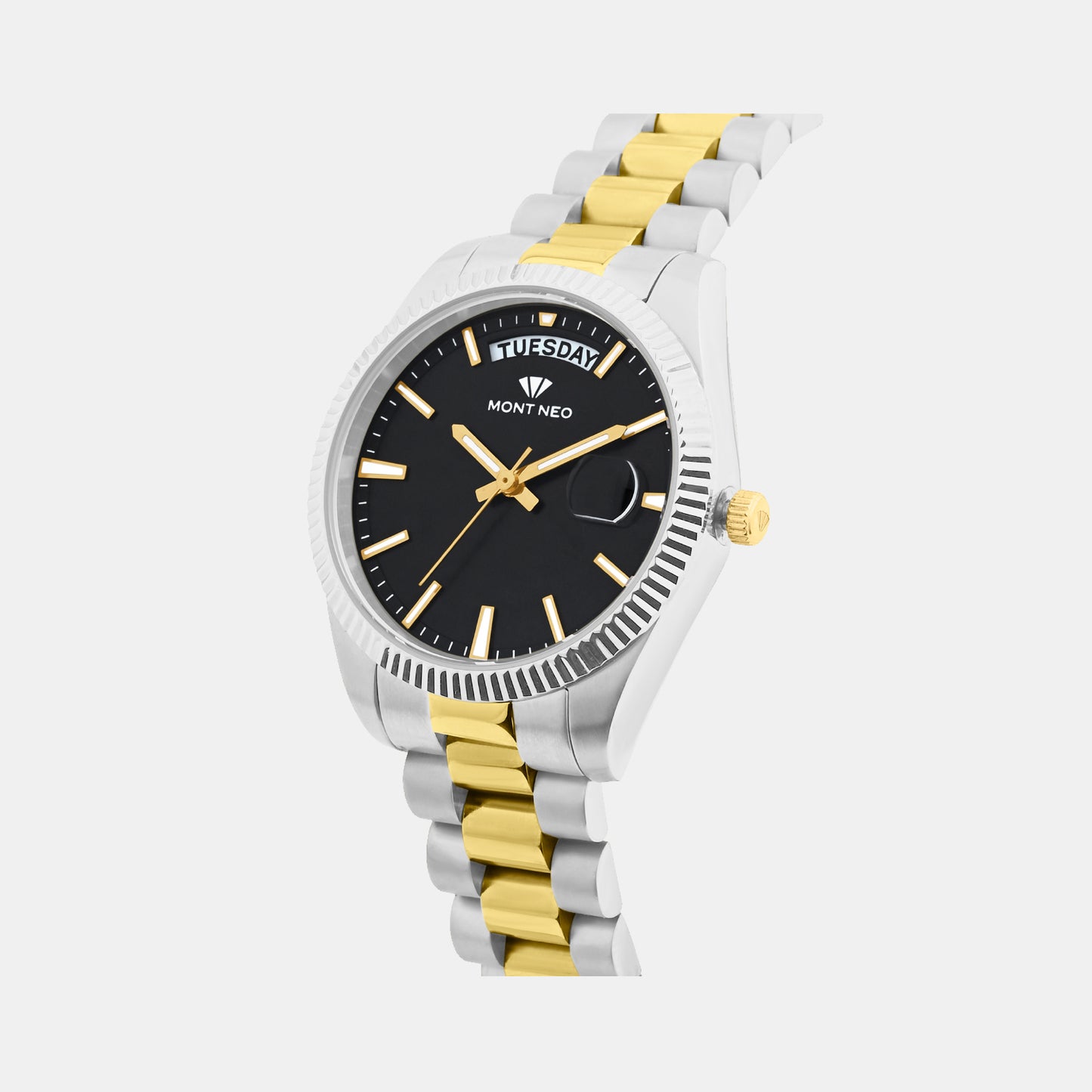 Women Quartz Black Dial Analog Stainless Steel Watch L3505D-M1204