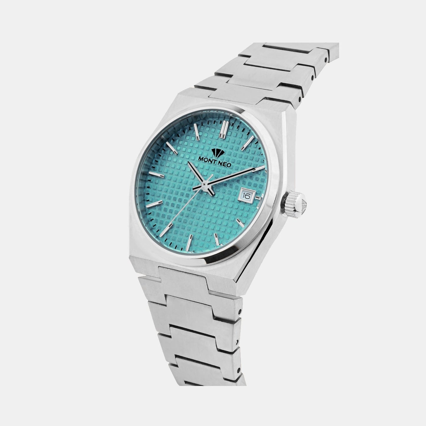 Women Quartz Blue Green Dial Analog Stainless Steel Watch L3509E-M1118