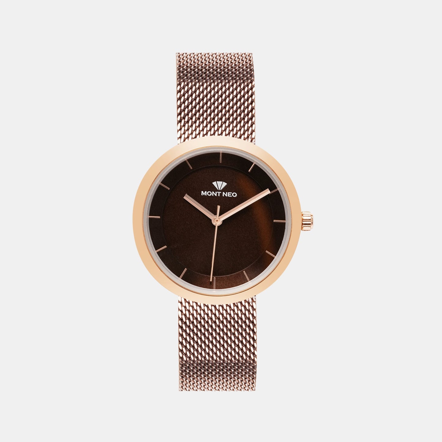 Women's Brown Analog Stainless Steel Watch 9002T-B3306