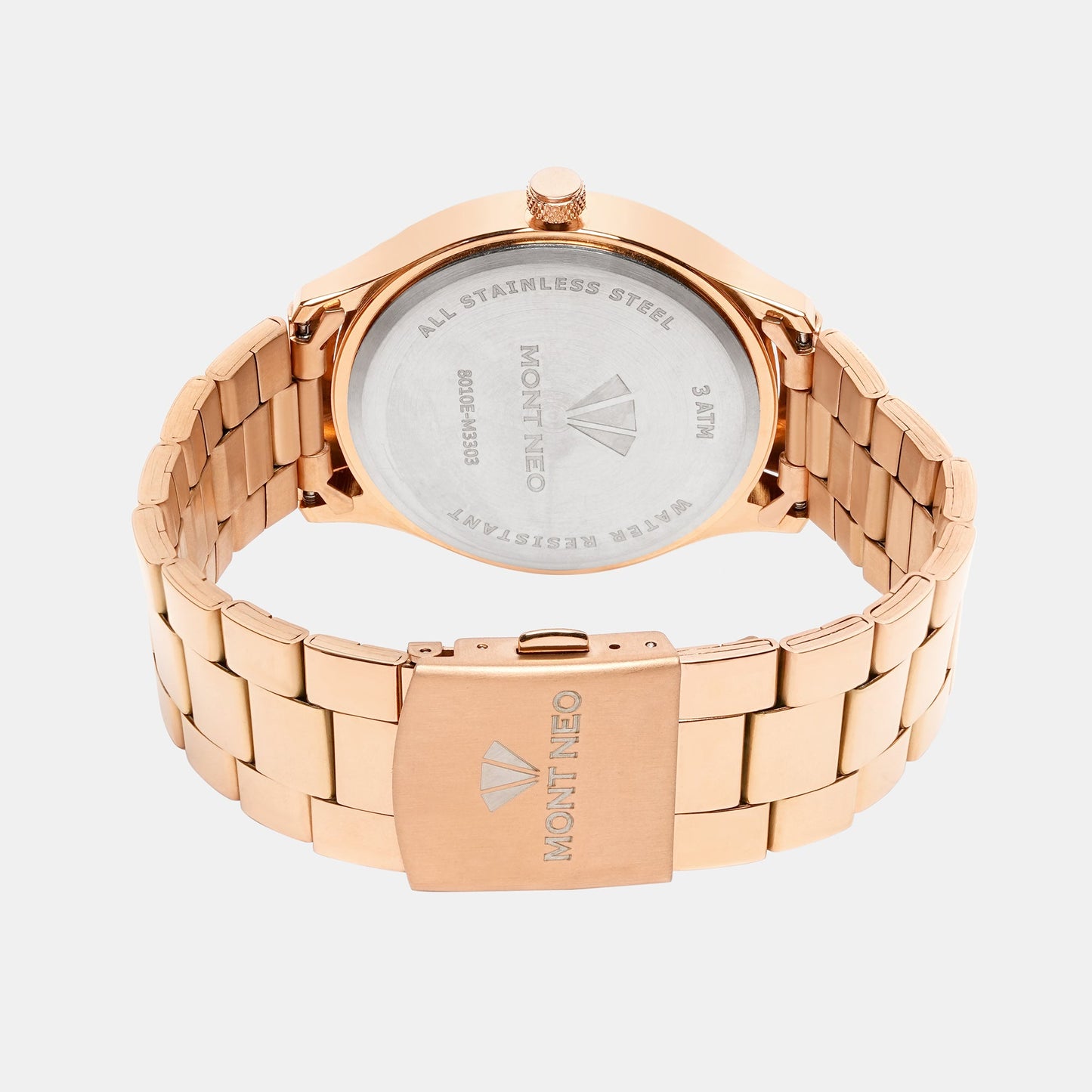 Women Quartz White Dial Analog Stainless Steel Watch 8010E-M3303