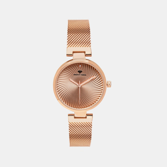 Women's Rose Analog Stainless Steel Watch 9005T-B3307