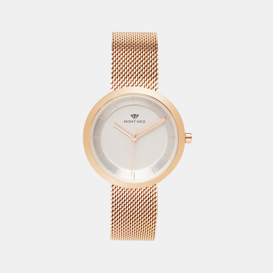 Women's Silver Analog Stainless Steel Watch 9002T-B3303