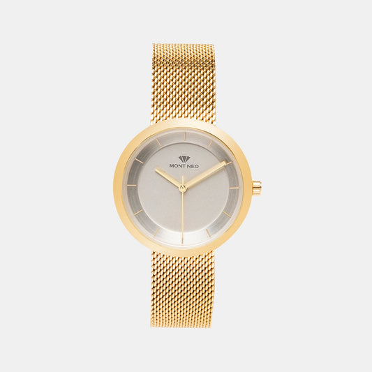 Women's Silver Analog Stainless Steel Watch 9002T-B2203