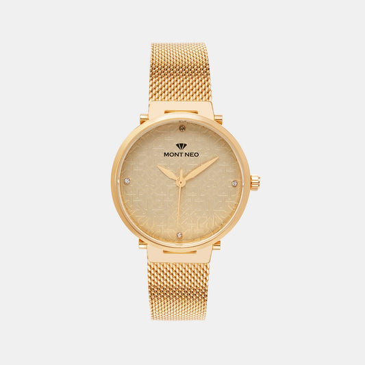 Women's Ivory Analog Stainless Steel Watch 9006T-B2209