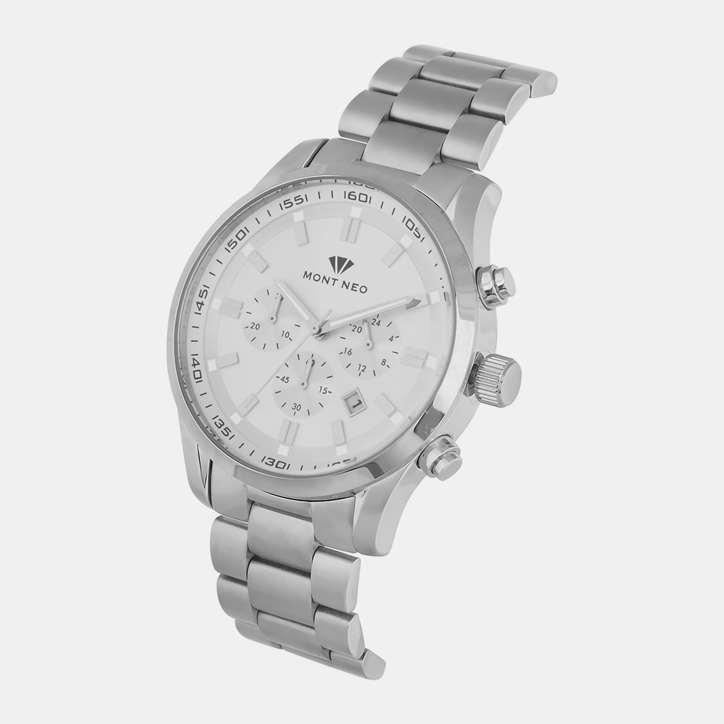 Men's Silver Chronograph Stainless Steel Watch 1032C-M1103