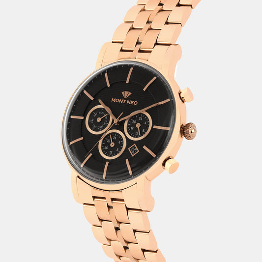 Men Quartz Grey Dial Multi-Function Metal Watch 1055C-M3316