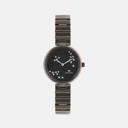 Women's Grey Analog Stainless Steel Watch 7504B-M8816