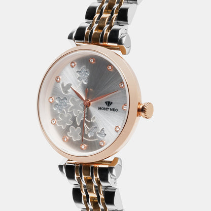 Women's Chic Silver Analog Stainless Steel Watch 7505T-M3303