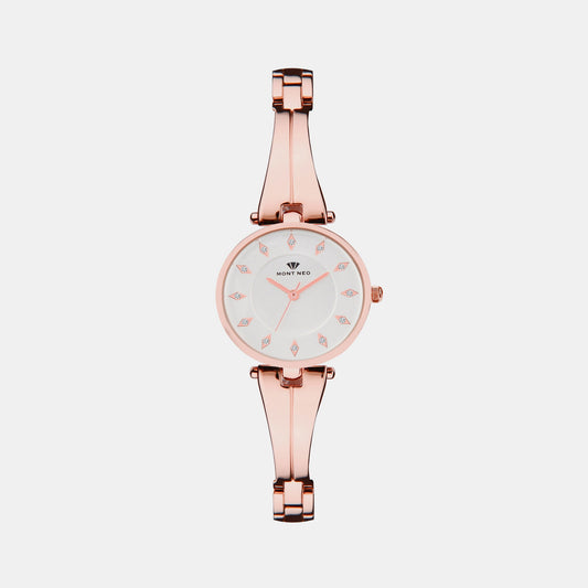 Women's Grey Analog Stainless Steel Watch 2003T-M0302