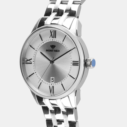Men's Elegant Silver Analog  Stainless Steel Watch 7019E-M1103