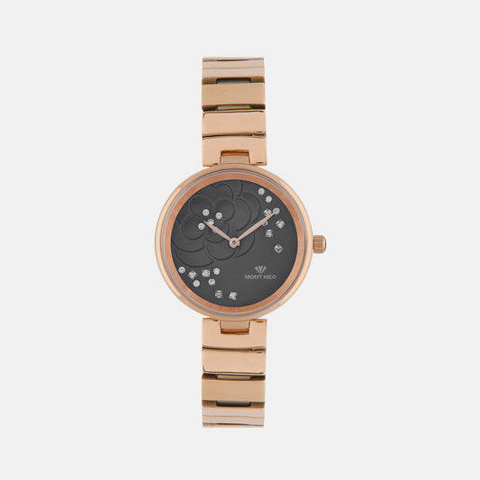 Women's Grey Analog Stainless Steel Watch 7504B-M3316