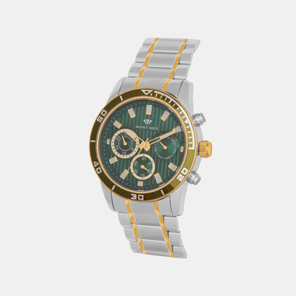Men's Green Chronograph Stainless Steel Watch 1036C-M11014