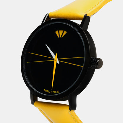 Men's Sleek Black Analog  Leather Watch 8005T-L4413