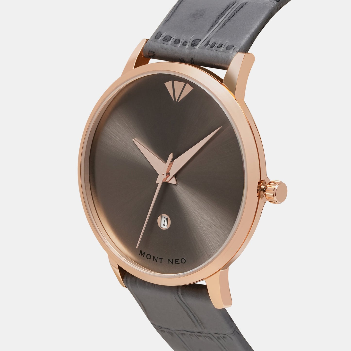Men Quartz Grey Dial Analog Leather Watch G1034E-L3315