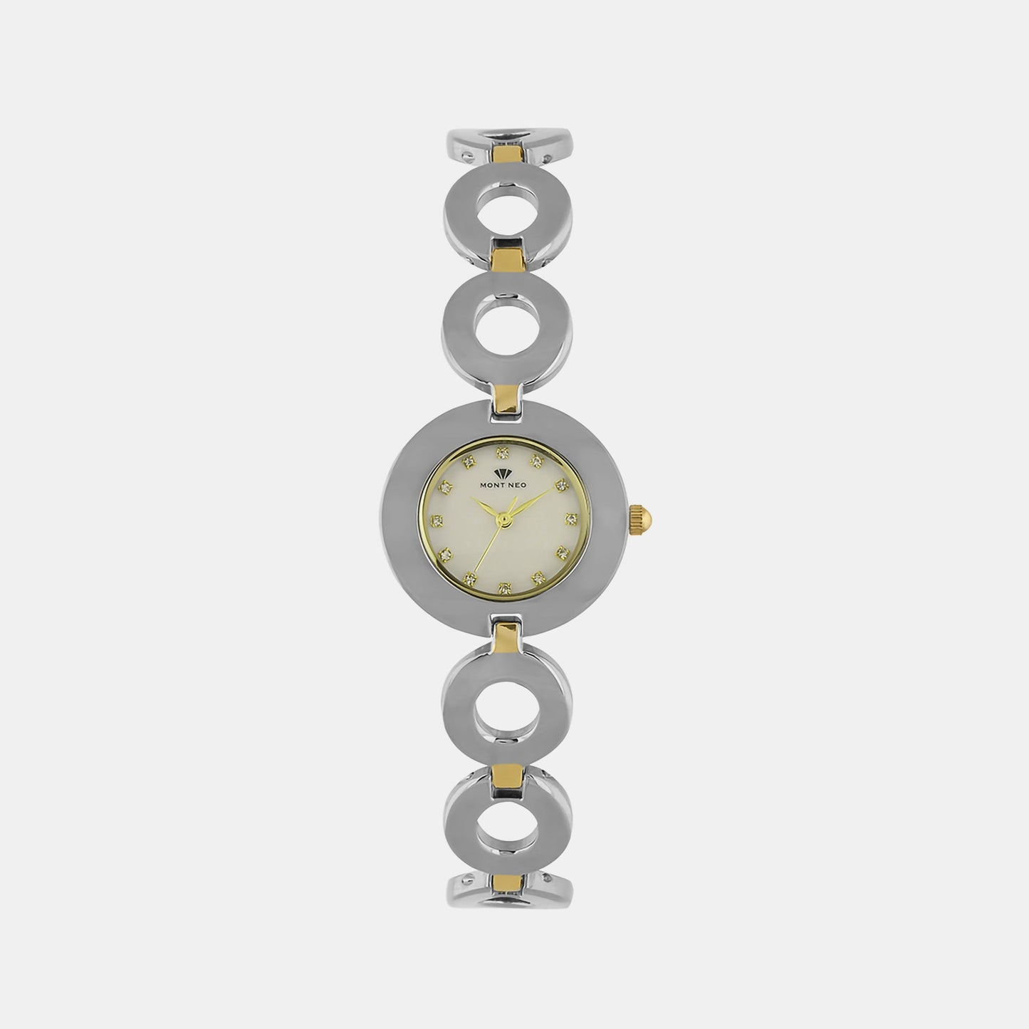 Women's Grey Analog Stainless Steel Watch 2015T-M1101