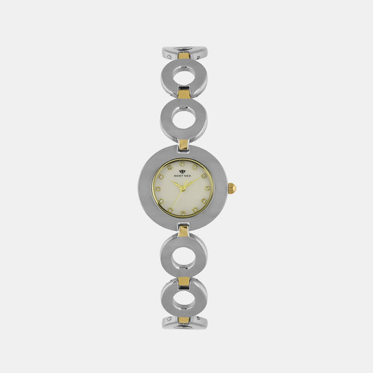 Women's Grey Analog Stainless Steel Watch 2015T-M1101